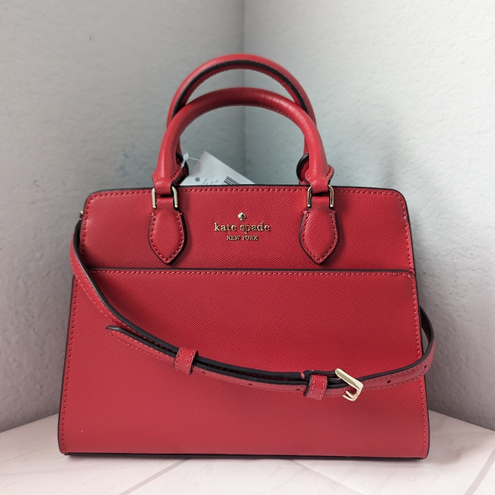 Kate Spade New York Madison Small Satchel Handbag Candied Cherry - Picture 1 of 5